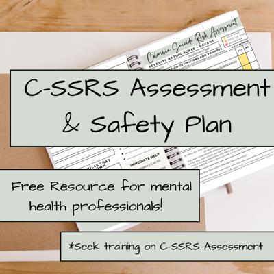 C-SSRS Safety Plan - clinical safety planning resource
